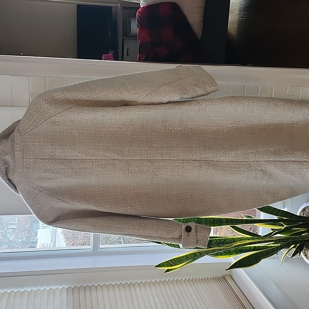 Universal Thread Cream Double-Breasted Coat, Large - Picture 6 of 9